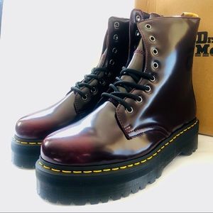 Dr. Martens Burgundy Leather Boots